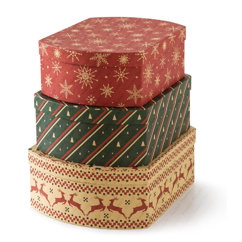 Christmas boxes with lids