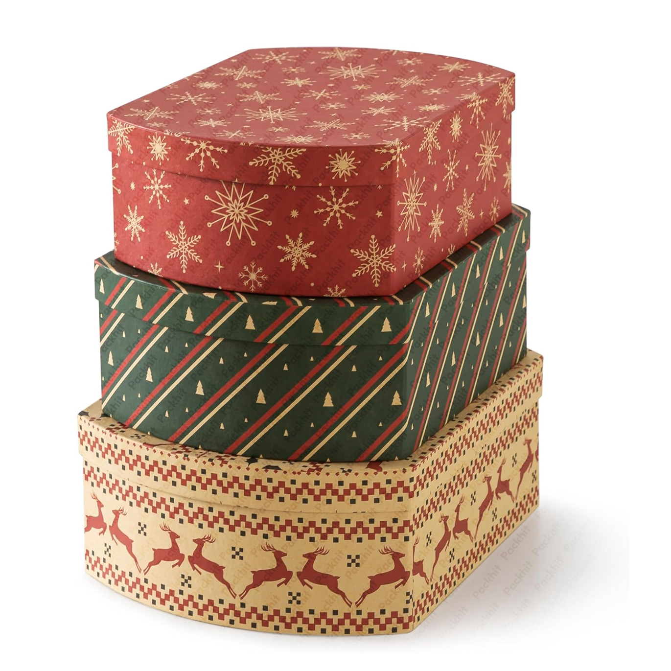 Christmas boxes with lids