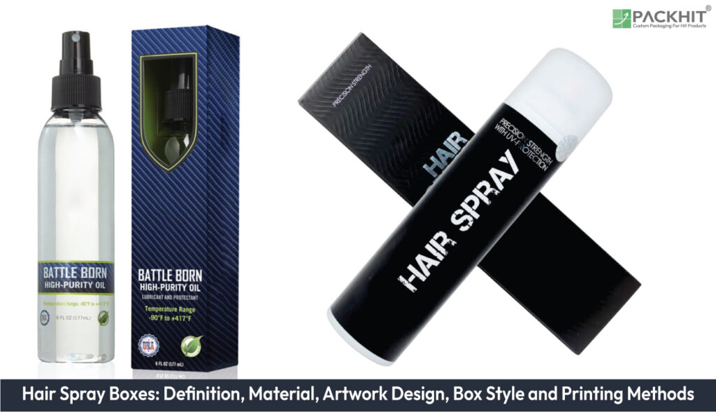 Hair Spray Boxes Definition, Material, Artwork Design, Box Style and Printing Methods Hair Spray Boxes