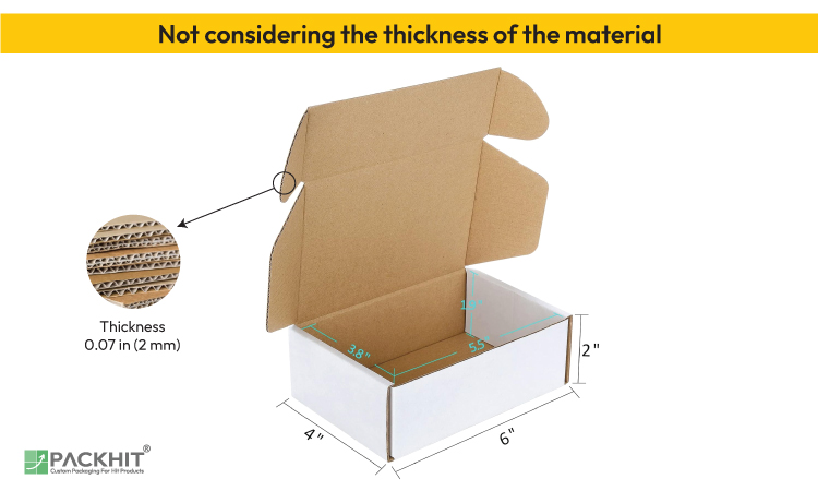 thickness of the box material