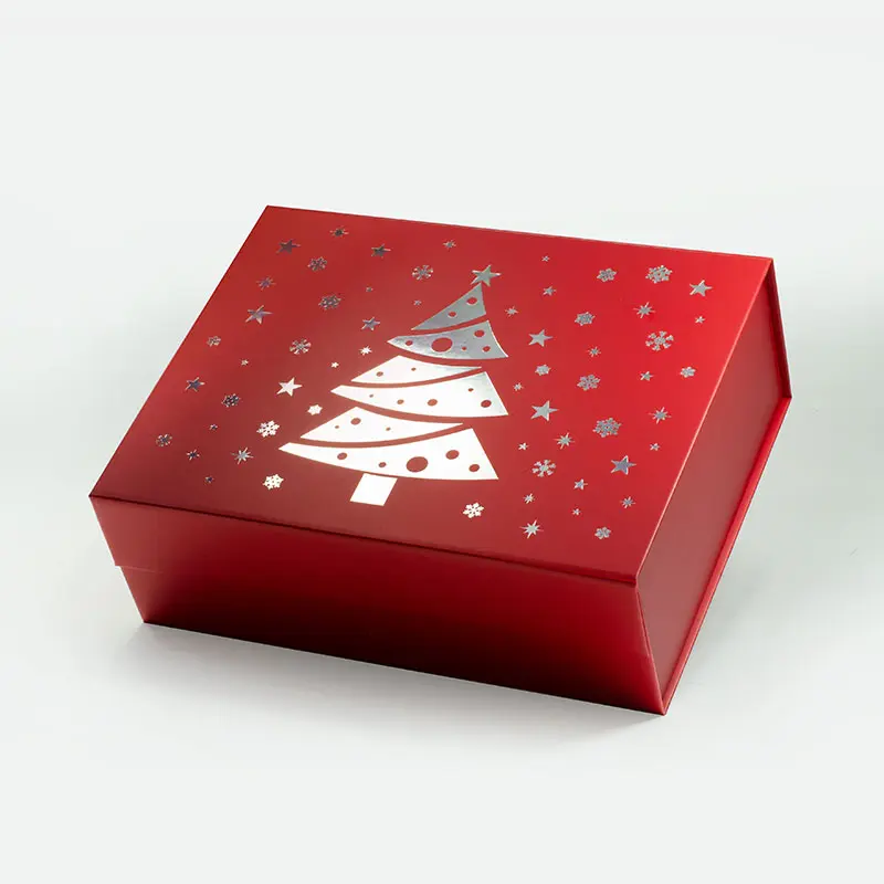 Get 15% Off at Custom Christmas Packaging | Packhit USA - a4 deep christmas red no ribbon - Packhit.com